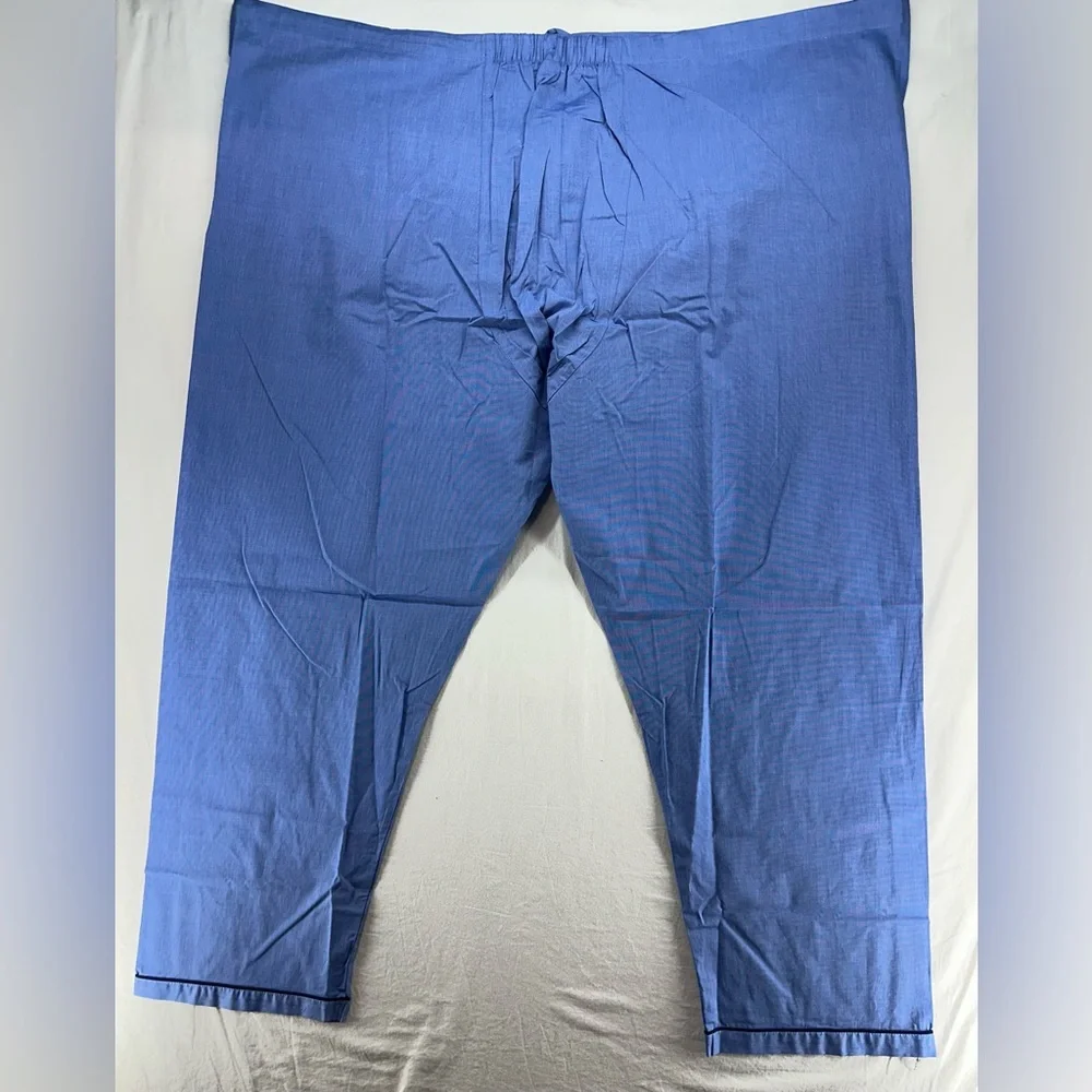 Majestic International Blue‎ Cotton Long Sleeve Pajama Set Men’s Size 3X NEW